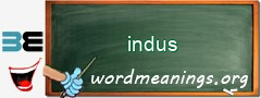 WordMeaning blackboard for indus